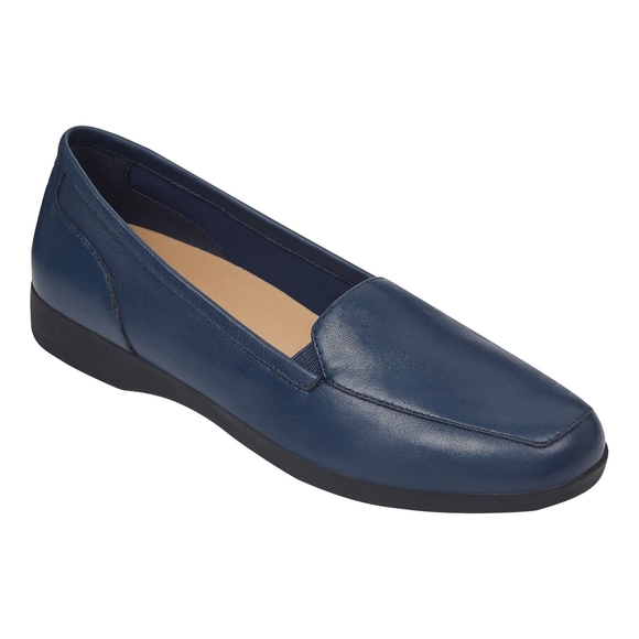 🌺Easy Spirit Women's Devitt Slip On Oxford Flats Navy Blue Nappa Leather US 7M - Picture 8 of 12
